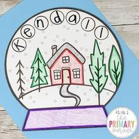 Create a winter name craft with this fun winter craft for kids of a snow globe