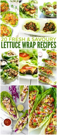 Lettuce wrap recipes are a great idea when you want to cut back on carbs. You can make lettuce wraps with an incredible variety of fillings. Since lettuce is very low in calories, lettuce wraps can work for so many different types of diets, depending on the rest of the ingredients. Vegan, vegetarian, gluten-free, paleo, clean eating....you name it!