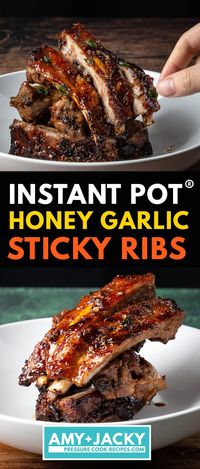 instant pot honey garlic ribs | pressure cooker honey garlic ribs | air fryer honey garlic ribs | chinese honey garlic ribs | honey garlic ribs recipe #AmyJacky #InstantPot #AirFryer #recipe #ribs #pork