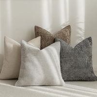 PRICES MAY VARY. Velvet COVERS ONLY. SET OF 4 THROW PILLOW COVERS 20x20--Includes 4 pillow covers 20x20 inch. Khaki, Grey, Cream, Light Grey. SOFT TEXTURED PILLOW COVERS - Upgrade special texture on traditional fabrics, making the accent pillows more delicate but keeping the versatility of boho throw pillows. DECORATIVE THROW PILLOWS FOR COUCH- Easy care and refresh your old couch pillows. Decorative pillows for couch, sofa, bed, living room, bedroom, farmhouse are a nice choice to add a warm element to your home decor. ELEGANT NEUTRAL COLLECTION - Neutral tones of colors and fabrics are timeless and seamlessly complement a wide range of interior design styles. Embrace the changing seasons with our versatile pillow covers. Whether it's the vibrant colors of fall, the refreshing vibes of sp