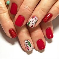 PRICES MAY VARY. Cute Christmas Press on Nails:There are 24 Christmas press on nails in one pack,Beautiful and cute press on nails false nails comes with has 12 different sizes,you can chose them to bepolished to the most suitable size,it fits any finger perfectly. Easy to Use:Full cover acrylic nails just choose the nail piece that suits you,polish the nail bed,stick the jelly glue we give away on your nails,then press the cute fake nails on the nails for 30 seconds to get the natural manicure that girls love. High Ouality Material False Nails:These Christmas false nails are made of quality acrylic material,non-toxic and gentle to your nails and skin,durable and not easy to be scratched, will give you a nice manicure experience. Christmas False Nails:Christmas Fake nails suitable for prof