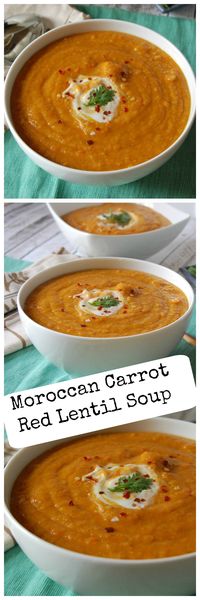 Moroccan Carrot Red Lentil Soup: hearty, flavorful, & a great winter soup // A Cedar Spoon