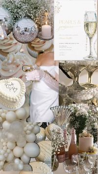 Pearls and prosecco bridal shower, classy bridal shower theme, clean girl aesthetic, pinterest inspired, timeless bridal shower, that girl bride, 2024 bridal