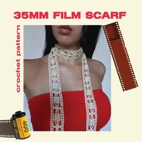 35mm film roll scarf 🎞️🧣📸 𝑭𝒓𝒆𝒆 𝒑𝒂𝒕𝒕𝒆𝒓𝒏 🎀 this lace crochet piece is inspired by the classic 35mm film camera roll 🎞️ the sides of the scarf mimics the perforated edges of the film roll, creating a unique and delicate accessory that can be used as a tiny scarf, a hairband, a belt or anything you like it to be! ❤️ find the pattern for free (link in bio) 📝 enjoy making this piece! ✨ thank you a lot for supporting my work 🫶🏻 - #freecrochetpattern #crochetpattern #lacecrochet #tinyscarf #freep...