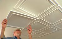 <p>Embossed polystryrene foam ceiling tiles are easy to install while adding interest and elegance to a room.</p>