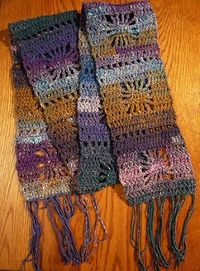 Spiderweb Squares Scarf - 15 Free Crochet Spiderweb Patterns - The Lavender Chair