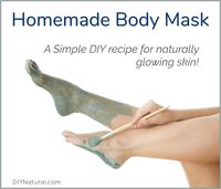 This homemade body mask is a great way to get healthy glowing skin naturally! Make a homemade body scrub by mixing the blend with salt just before applying.