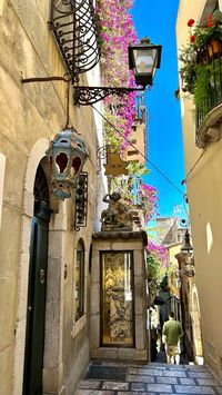 aesthetic pic taormina italy inspo dior summer flowers street sicily italian aesthetic sky