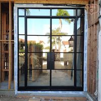 Unique custom made black framed steel glass doors that give a luxury touch with sleek designs.