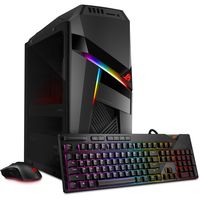 The Republic of Gamers Strix GL12CX Desktop Computer from Asus is a powerful gaming desktop with the aesthetics to match. Specs-wise, it's equipped with a 3.6 GHz Intel Core i7-9700K eight-core processor, 16GB of 2666 MHz DDR4 RAM, an NVIDIA GeForce RTX 2080 graphics card with 8GB of GDDR6 VRAM, and a 256GB NVMe M.2 SSD along with a 2TB 7200 rpm HDD.