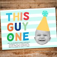 First Birthday Invitation Boy Birthday Invitation Photo - Etsy