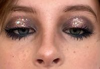 Gothic glam rock makeup chunky glitter aesthetic