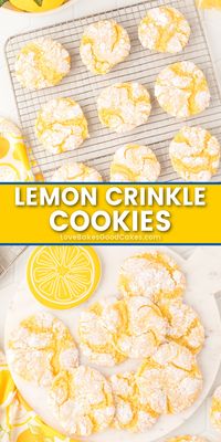 Enjoy the sunny sweetness of Lemon Crinkle Cookies! Easy to make with just four ingredients, these treats are a burst of citrus delight.