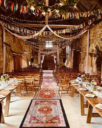 My autumn wedding in mid Devon, Dartmoor. The flowers are hone grown, the ribbon bunting handmade, the aisle set up done very quickly as it decided to rain last minute! #rusticwedding #barnwedding #bohemianwedding #ribbonbunting #bunting #autumn #autumnwedding #autumnflowers #rustic #englishwedding #dartmoor