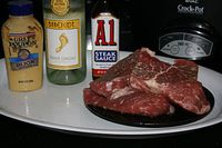 A1/Dijon Crock Pot Steak