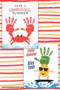 Summer Handprint Art (10 free templates)