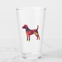 Smooth Fox Terrier Dog Breed Geo Silhouette Multi Glass | Zazzle.com