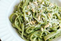 Spaghetti met avocado - spinaziepesto