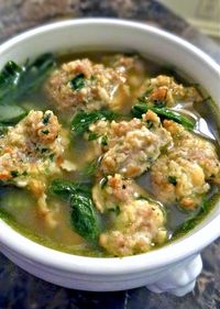 Scrumpdillyicious: Ina's Italian Wedding Soup with Spinach & Meatballs