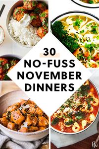 30 No-Fuss Dinners to Make Every Night in November #purewow #easy #dinner #recipe #food #fall