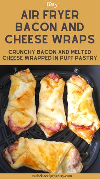 Easy Air Fryer Bacon And Cheese Wraps Like Greggs via @rachelsrecipepantry