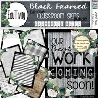 These beautiful farmhouse inspired classroom labels will be a great addition to your "home away from home"!Ideas on how to use the labels:Our best work coming soon signs to display on bulletin board until student work is ready to be put up.supply labels table labelsstation labelsbinder covercomposition book decorheaders for your word wallIncluded:32 PDF pages of EDITABLE signs {1 per page}8 Different Styles 4 Options per Style Editing Tips Video **************************************Editing Tip*