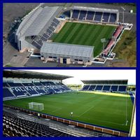 Falkirk stadium. Nice small stadium with a 4G pitch.