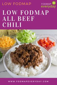 Low FODMAP All Beef Chili