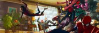 Spiderman across the spiderverse headers