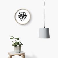 "Cute bear cartoon of a mama bear, Mama Bear Mothers Day Gift, Cool Bear Aesthetic Gift, Mothersday Cartoon Bear, Nature Lover Gifts" Clock for Sale by haRexia | Redbubble