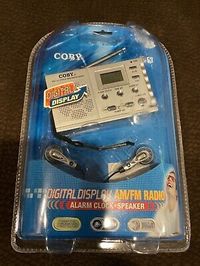 Coby CX53 Digital Display Radio Alarm Clock + Speaker New Sealed Portable AM/FM  | eBay