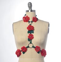 Apatico - Rose Red Harness - Gothic Floral - Romantic