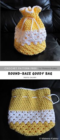 Round-base Goody Crochet Bag FREE | Pattern Center