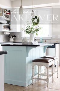 Kitchen Island Makeover with Beadboard | Confessions of a Serial Do-it-Yourselfer