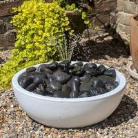 Sunspray Solar Bowl Water Feature in White