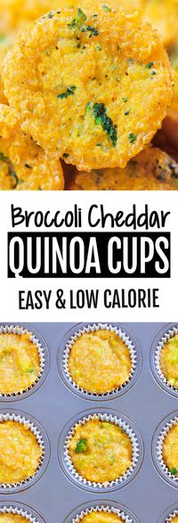 Meal Prep Broccoli Cheese Quinoa Cups To Go