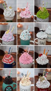 How To Make Faux Whipped Cream Mug Toppers - Something Turquoise