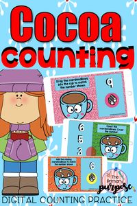 Have your preschooler or kindergartener practice counting objects and number recognition skills with this winter counting activity for numbers 1-15! Download for PowerPoint or Google Slides™- perfect for distance learning! Use during math centers, homework, or for math assessment. Includes multiple choice and drag and drop. #kindergartencounting #preschoolcountinggames #countingactivities