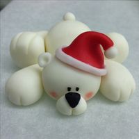 Xmas polar bear cupcake topper