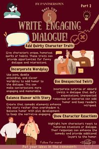 Writing engaging dialogue for your novel part 2 tips writing prompts and inspiration. #WriteEngagingDialogue #DialogueWriting #WritingTips #CreativeWriting #CharacterVoices #RealisticConversations #Storytelling #NovelWriting #WritingAdvice #DialogueTechniques #WritingInspiration #Authors #WritersCommunity #CaptivateReaders #FlowOfNarrative #CompellingDialogue #EnhanceYourWriting #DialogueMastery