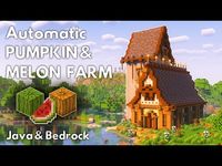 (44) Minecraft MELON and PUMPKIN FARM Tutorial - MINECRAFT TUTORIAL - YouTube