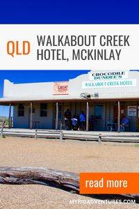 Walkabout Creek Hotel is a little pub in north-west Queensland, which was put on the map by a big blockbuster movie, Crocodile Dundee in 1986. You can see the bar from the movie set, which is in the back shed and even hold ‘the knife’ if you ask the bar staff. These days the Walkabout Creek Hotel is located on the main street going through the town of McKinlay, although it originally sat round the corner on a side street. Make sure you stop in for some lunch and a drink on your way through. >PIN IT For Later<