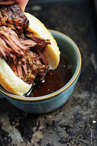 Balsamic Roast French Dip Sandwich Recipe from addapinch.com