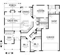 single story house floor plans | Plan W69022AM: Northwest, Cottage, Photo Gallery House Plans & Home ...