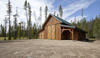 Western Horse Barn used to store Custom RV | Sand Creek Post & Beam  https://www.facebook.com/SandCreekPostandBeam