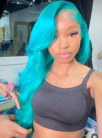 #bluehair #cute #baddie