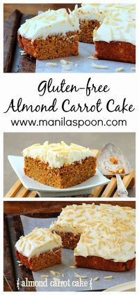 Almond Carrot Cake with Lemon Cream Cheese Frosting (Gluten-free) | Manila Spoon