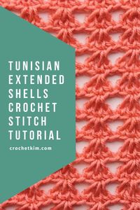 Note that this is worked in Tunisian Extended Stitches, but it could just as easily be worked in other stitches. And, as with other of the “tall” stitches, you can insert your hook as you would for any of the insertion stitches.