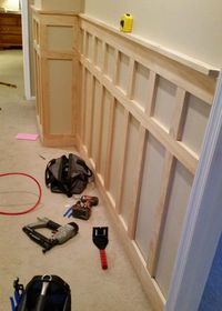 How to Install Board and Batten Wainscoting (White Painted Square over Rectangle Pattern):