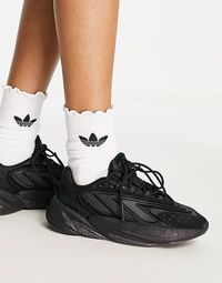 adidas Originals Ozelia trainers in black and grey | ASOS